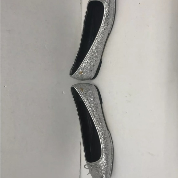 New Tory Burch Metalic Silver Flats Shoes Sz 7.5 M - Picture 5 of 6